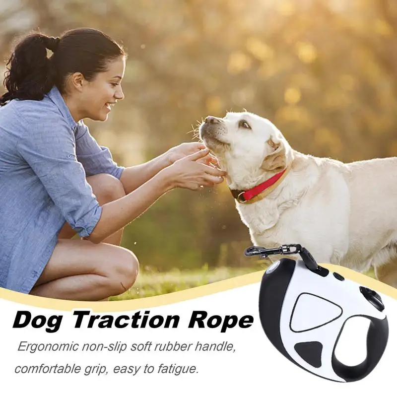 Retractable Dog Leashes Heavy Duty Light Up Leashes For Dogs At Night Battery Operated 10ft High-Strength Nylon Rope Extendable