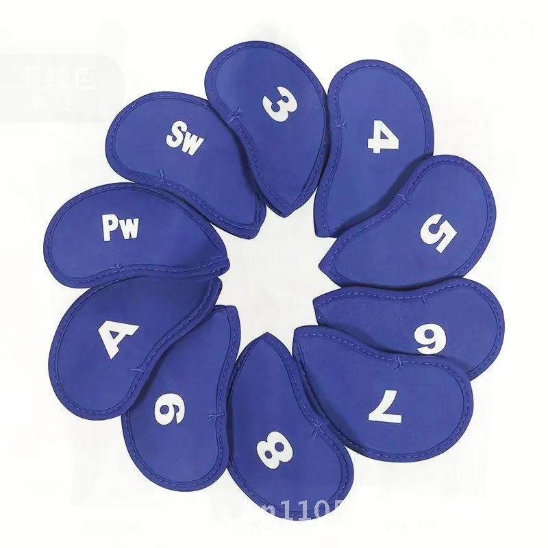 10 عبوات من أغطية رأس نادي الجولف الواقية من مواد الغوص لخيارات نوادي الجولف باللون الأسود والأحمر والأزرق - هدية لمستلزمات الجولف