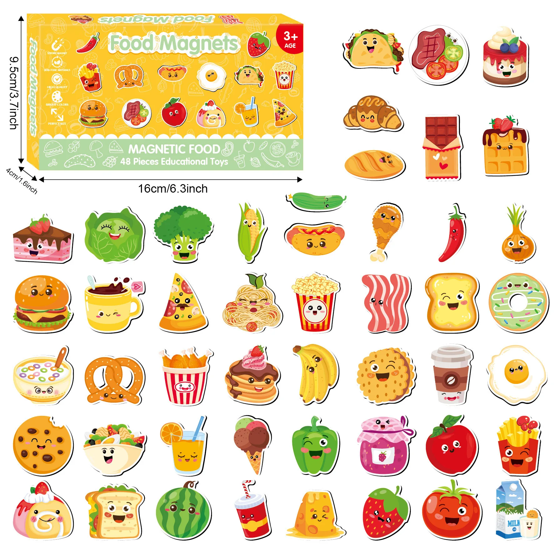 Animal Fridge Magnets for Dishwasher, Whiteboard, Perfect Home/School/Party Decor, DIY Gift, Digital Letter Refrigerator Magnets