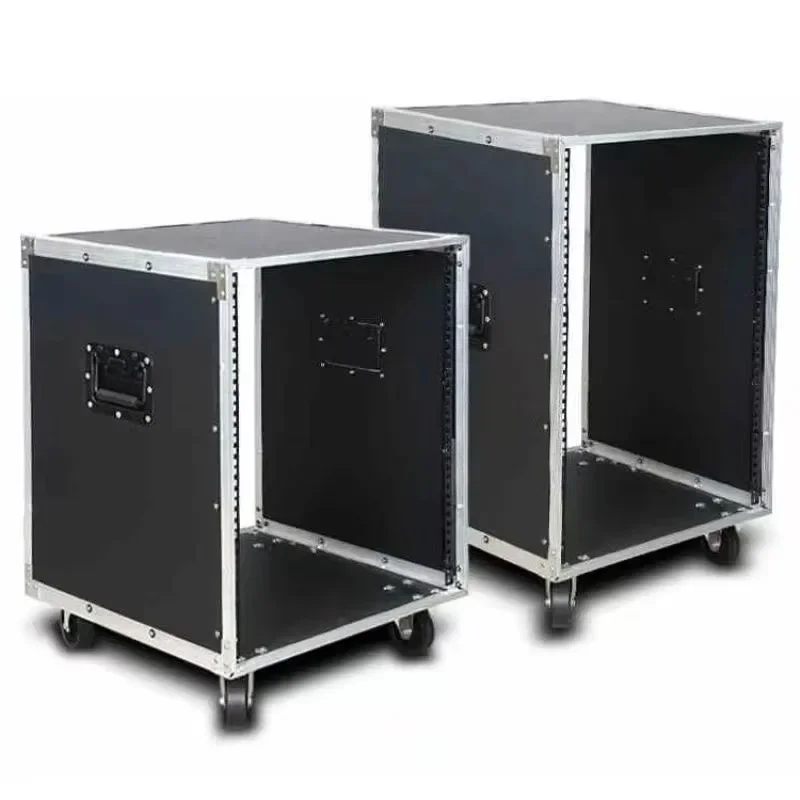 Factory Supplied 6U 8U 10U 12U 14U 16U 18U 20U Space Shockproof Shock Mount Amp Rack Road Flight Case Aluminium