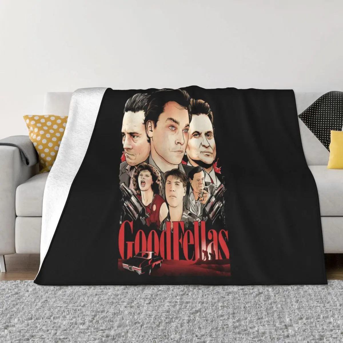 Goodfellas White Custom Made Warmer Women Men Punk Science Youth Adults Humour Science Pride Throw Blanket