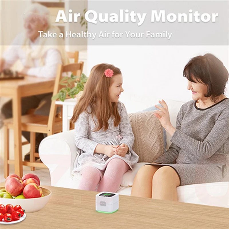 A003 Rilevatore di gas per casa intelligente PM2.5 PM10 Display LCD Monitoraggio della temperatura Rilevatore di gas per casa intelligente