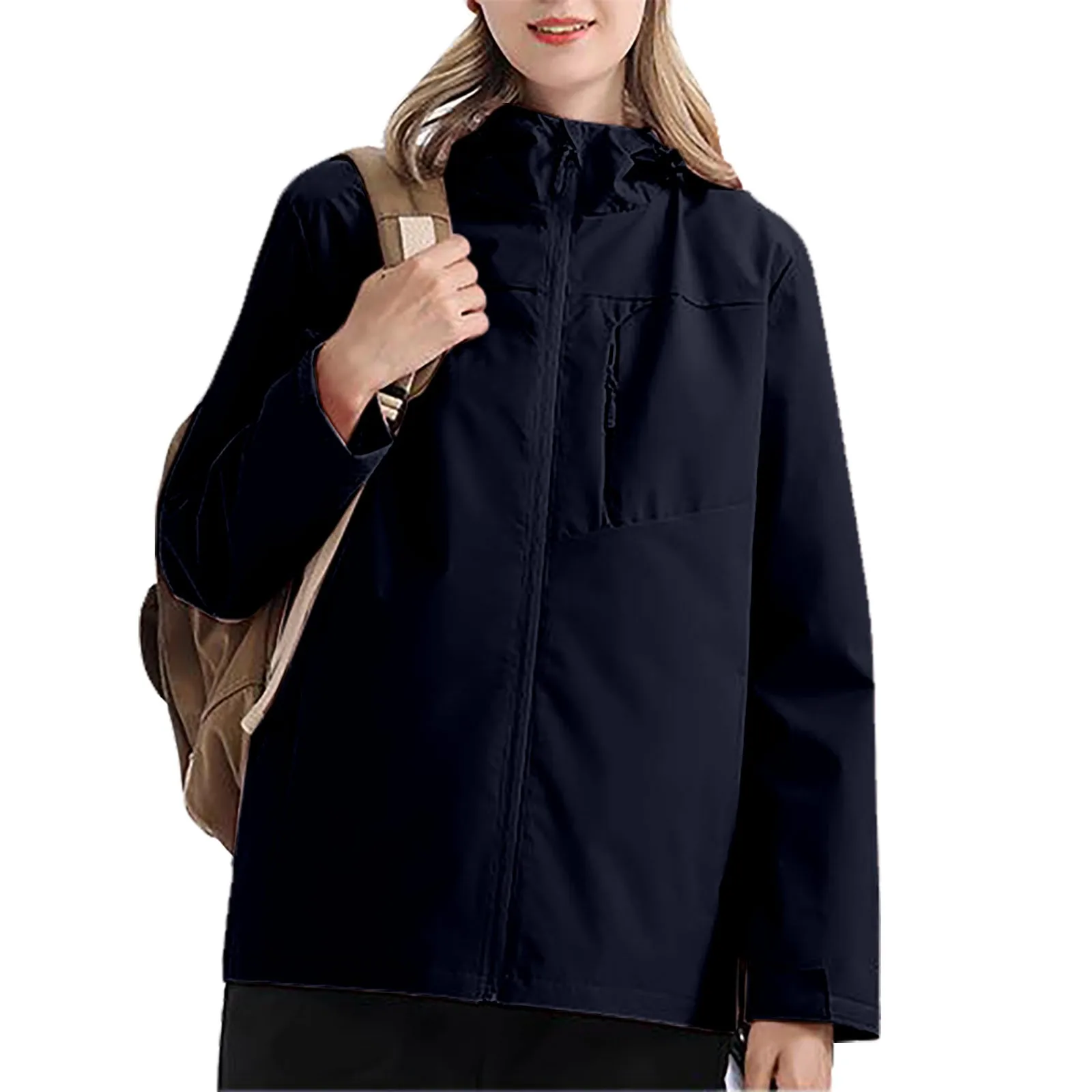 

Women's Spring And Autumn Thin Outdoor Mountaineering Wear Quick Drying Breathable Windproof Single Layer Coat Casual Hardshell