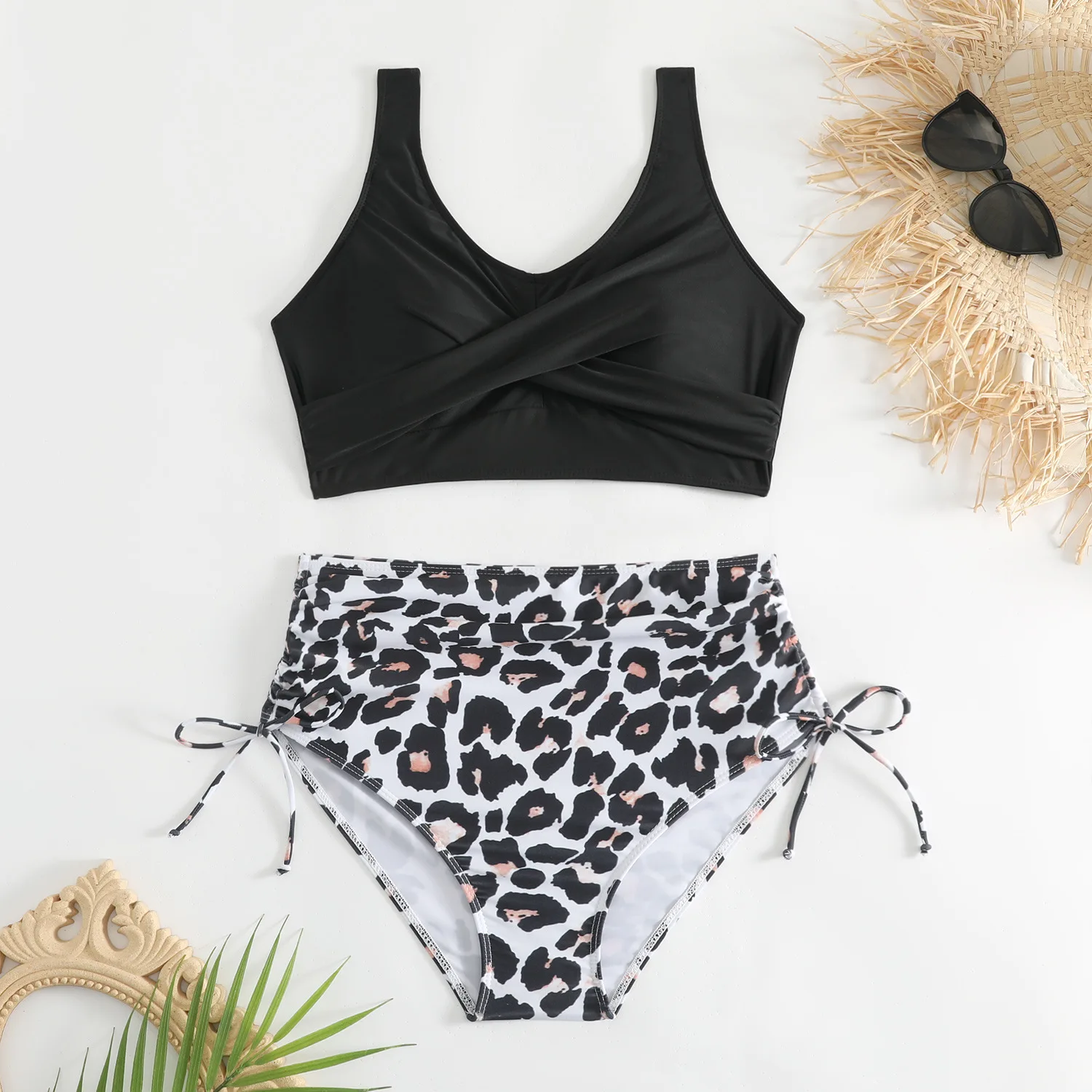 

High Waist Bikinis 2025 Bikini Set Push Up Swimsuit Female Fitted Size Swimwear Women Bikini Sexy Biquini Leopard Bathing Suit