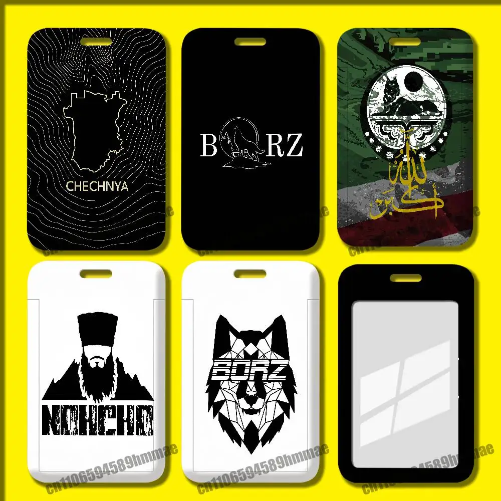 For Chechnya Chechen Wolf Noxchi BORZ Employee ID Card Holder Office Badge Student Bank Work Credit Holders Hard Case Shell