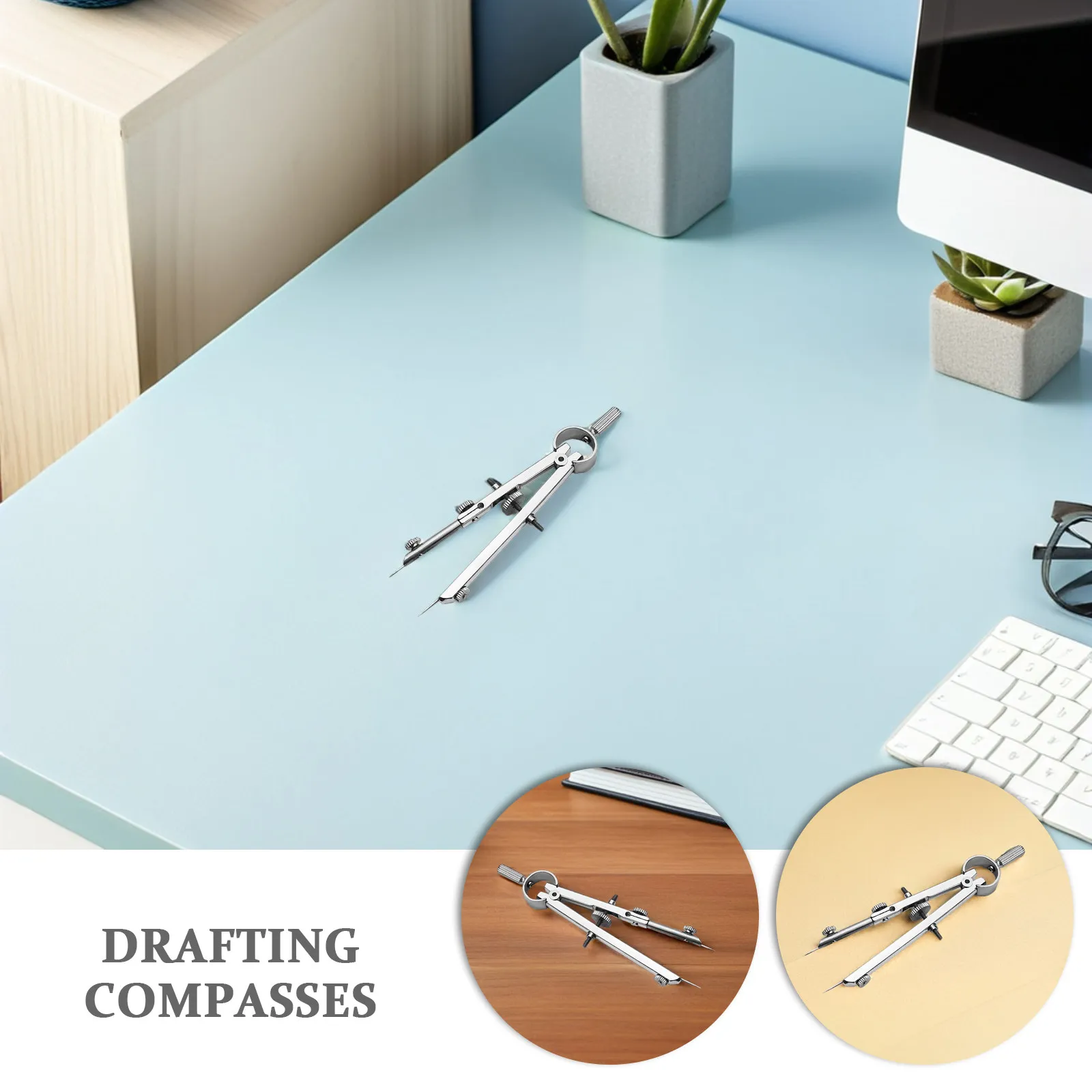 High-Quality Metal Spring Compass Portable Compact Daily Use Tool for Designers Architects Engineers Artists Smooth Adjustable