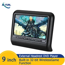 9 Inch Car Seat Back Headrest mp3/mp4 Multimedias Player LCD Display Remote Control Gaming FM Transmitter DVD Player Monitor