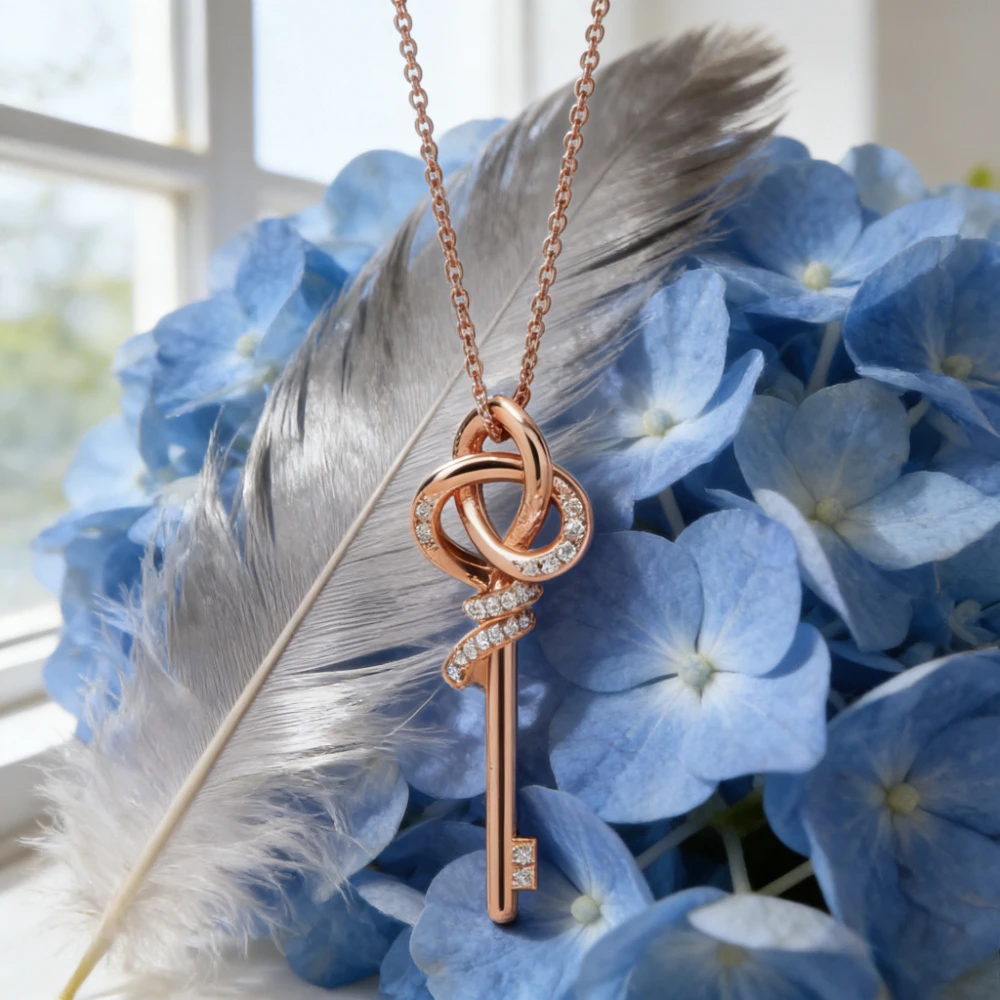 

Ювелирные изделия премиум-класса в стиле ретро, классический дизайн ключей, сладкий подарок, женское ожерелье-сюрприз