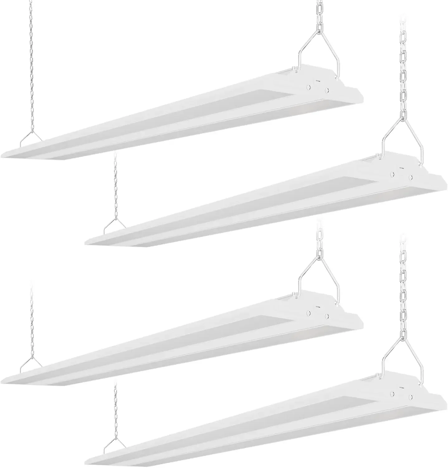LED Linear Shop Lights 300W, 45000LM Led High Bay Lights 4Pack | 5000K Daylight 120-277V, Led Garage Light for Shop Workshop Sto