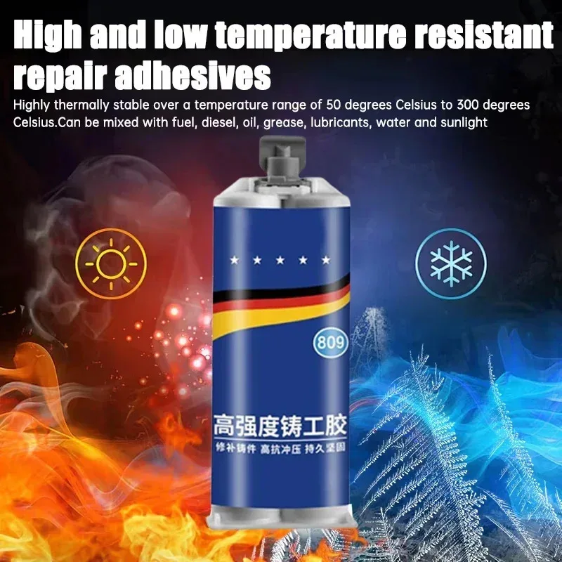Metal Repair Glue Paste High Temperature 2 In1 Industrial AB Caster Glue High Strength Bonding Sealant Strong Casting Welding