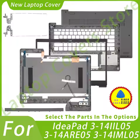 Cover For Idea Pad 3 14IIL05 3-14ARE05 3-14IML05 Back Cover Bezel Palmrest Bottom Hingecover Gray Parts Replace GS452