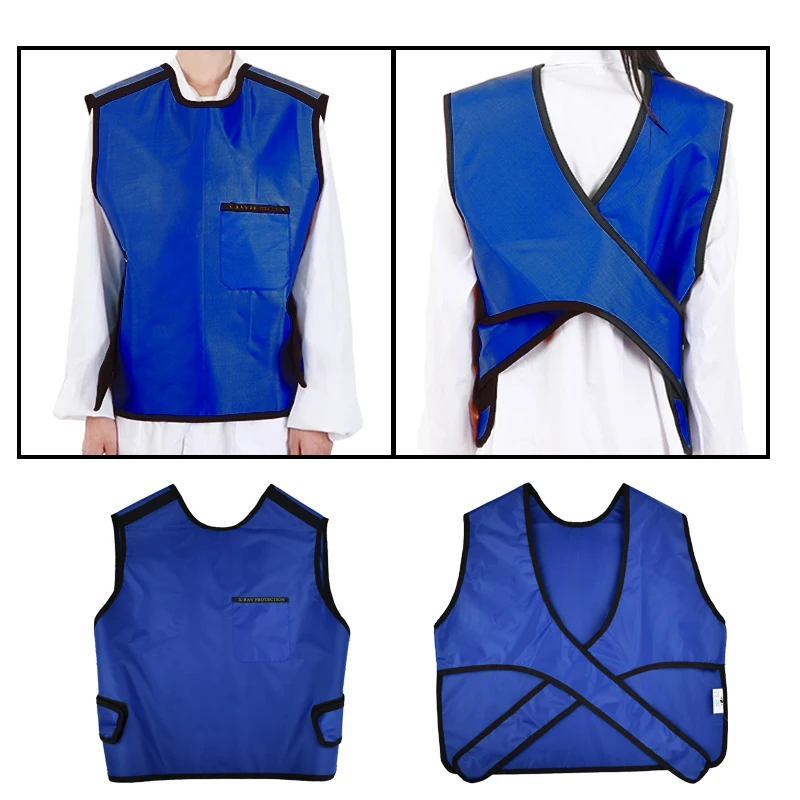 Medical Anti-Radiation Lead Clothing Kit Lead Apron Vest Cap Neck Collar X-Ray Radiation Barrier Outfit for Dentist X-Ray