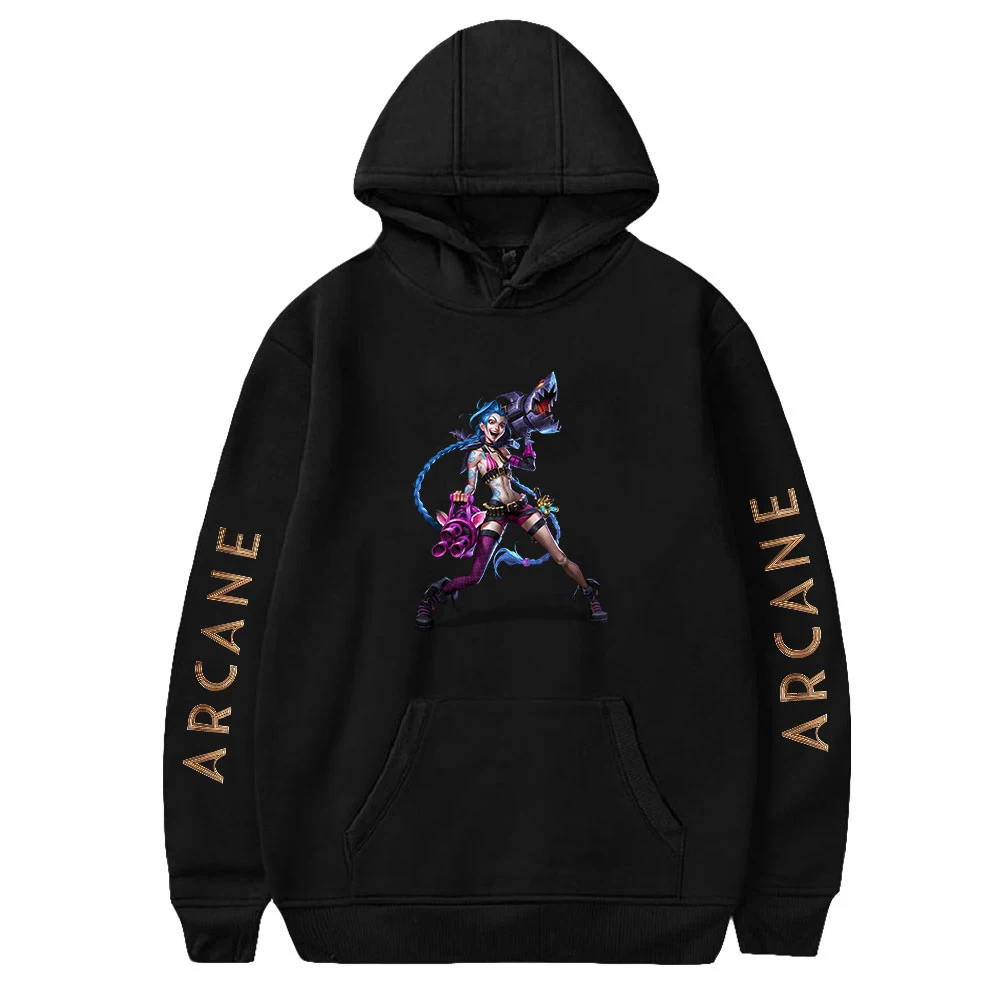 Fashion Arcane Jinx Merch Hoodie Men Women Harajuku Sweatshirt Streetwear Spring Autumn Game Lovers Clothes