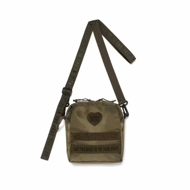 Human Made 2026 Nylon Shoulder Bag Lightweight Tricolor Waist Bag Casual Crossbody Unisex Commute