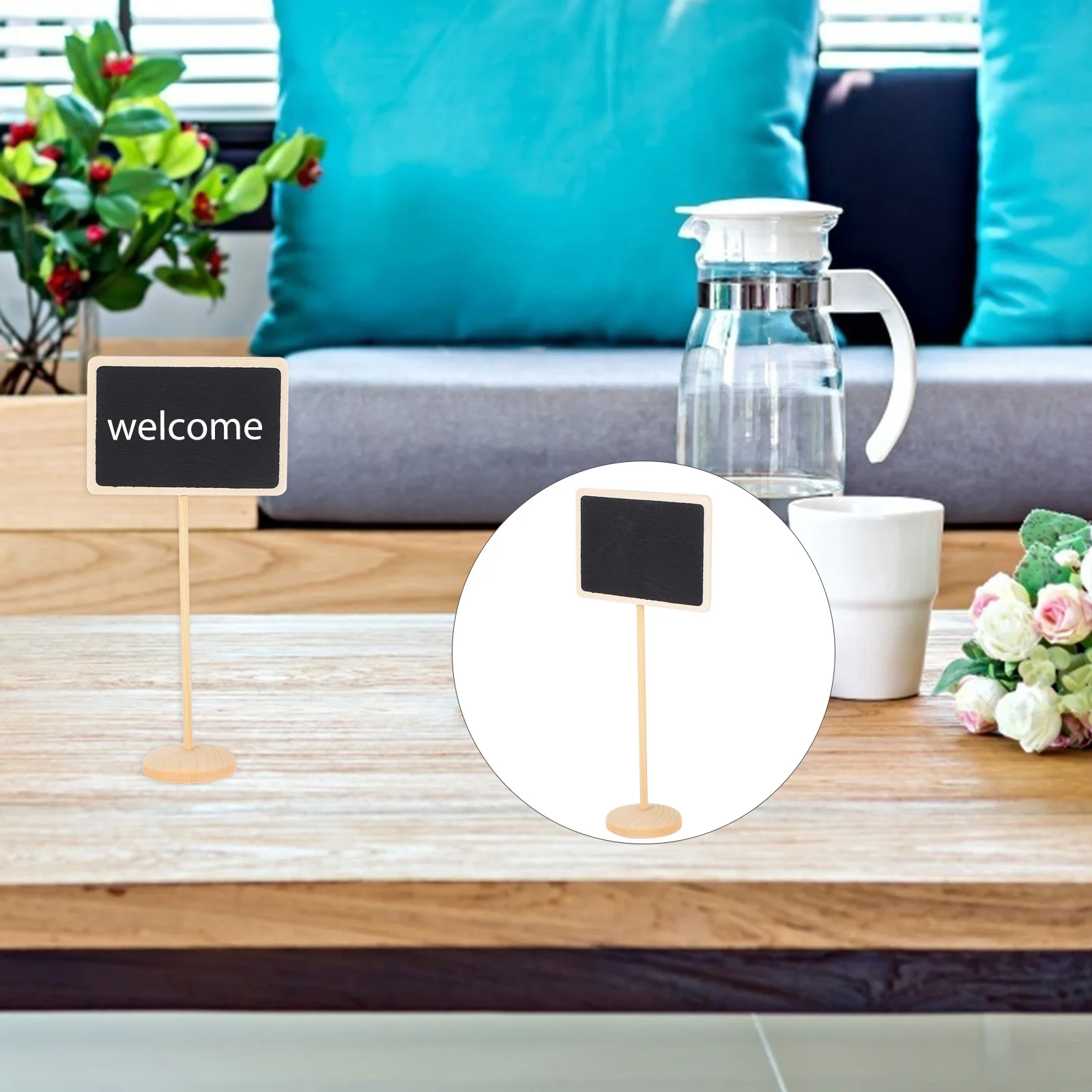 

10Pcs Mini Chalkboard Signs Wooden Message Boards Small Memo Note Display Lightweight Decor for Party Wedding