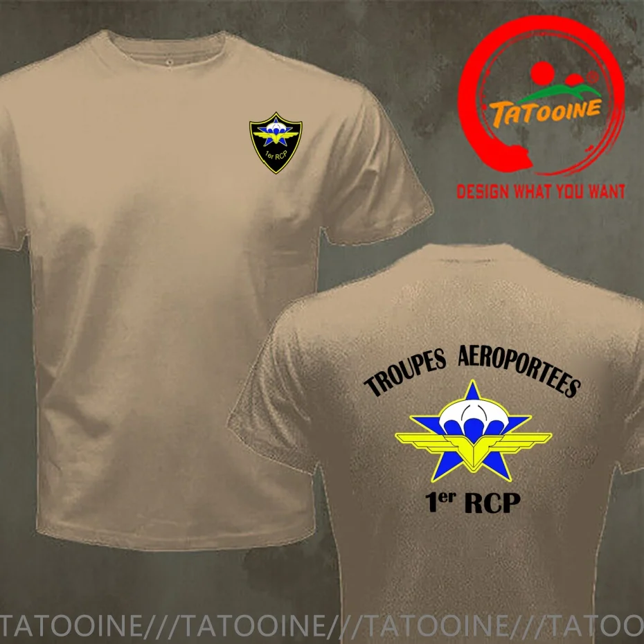 French Foreign Legion 1er RCP Paratroopers Regiment T Shirt Men Fashion Trendy Casual Clothing Stylish Tops Tee Shirt Leisure