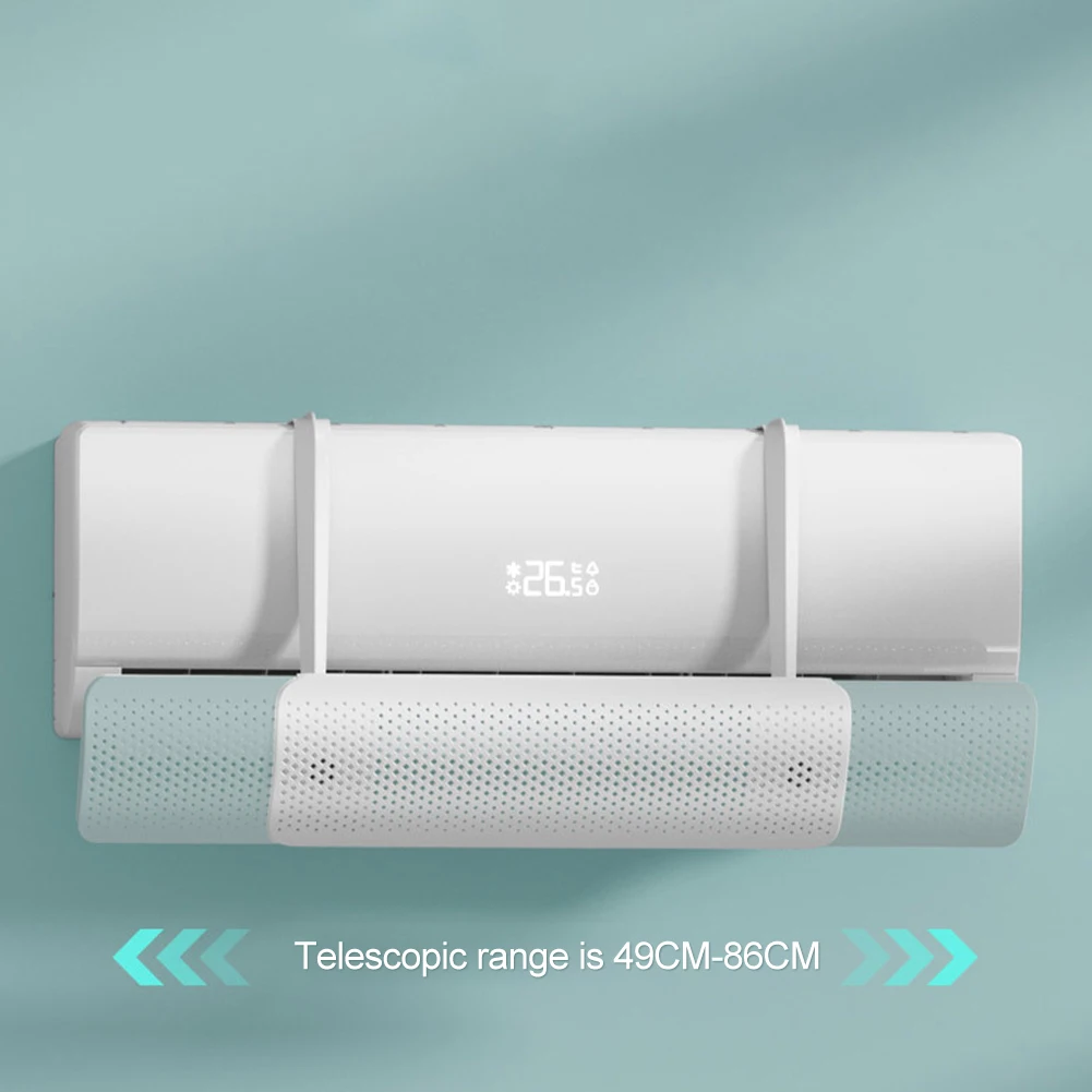 

Настенный дефлектор кондиционера Регулируемая длина Антипрямого обдува Простая установка Универсальная совместимость