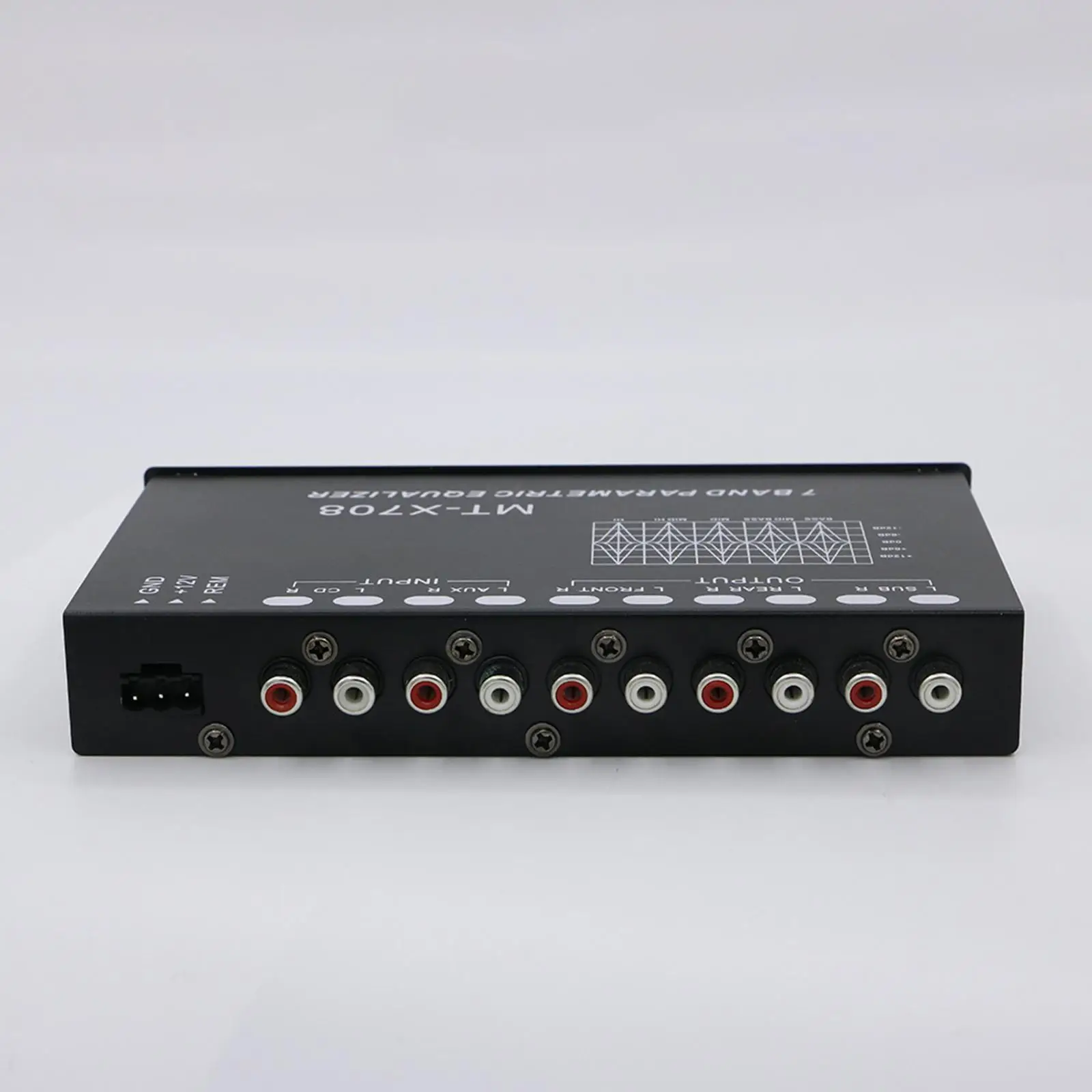 7 Band Equalizer Car Audio with CD AUX Input Select Switch 12V Multifunctional Blue Light Illumination Parametric Equalizer EQ