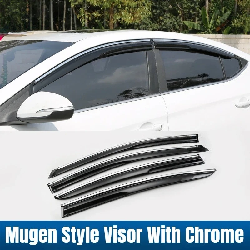 4PCS High-Quality Plastic Window Visor Vent Sun Rain Deflector for Hyundai Elantra Avante 2016-2020 Car Accessory