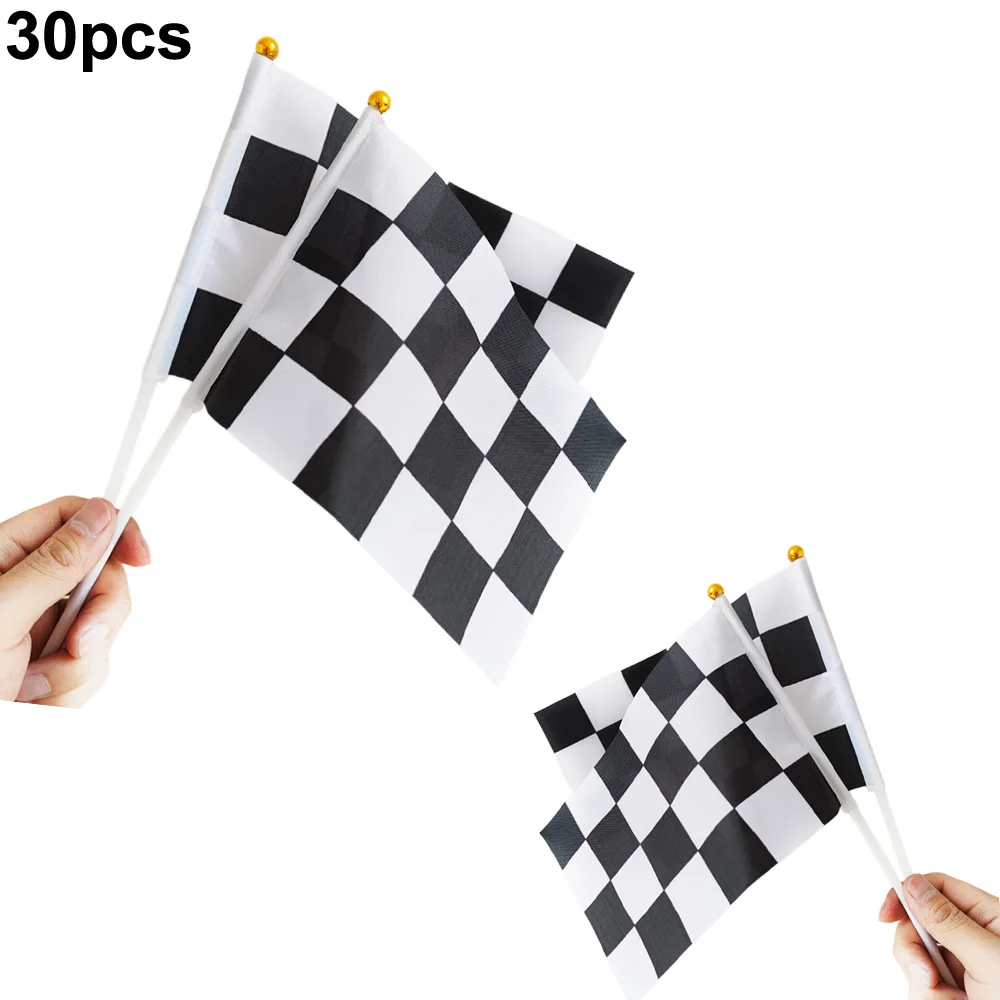 Traffic Cones and Racing Checkered Flags Black White Flags Kids Racing Theme Decorations for Race Car Birthday Party Supplies