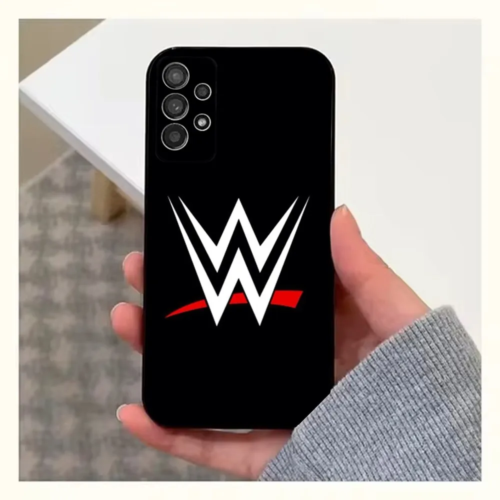 W-WWE The S-Shield Phone Case For Samsung S25,S24,S23,S22,S20,S21,S10,Ultra,Plus,Lite,FE,Soft Silicone Black Cover