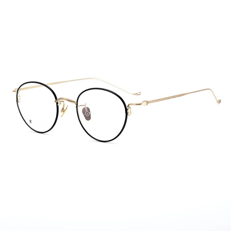 

Pure Titanium Eyeglasses Frame Dual Color High End Astigmatic Color Changing Trendy Frame Myopia Eyeglasses Holder