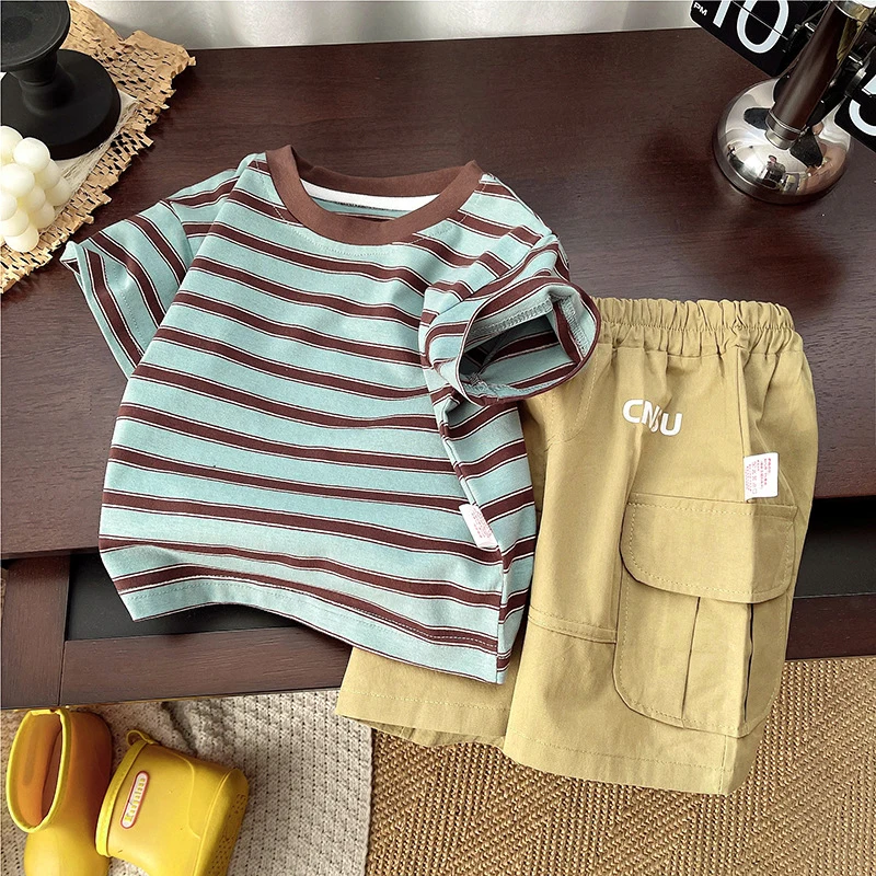

IENENS Baby Clothing Sets Short Sleeve T-shirt + Shorts Outfits Kids Suits Toddler Infant Boys Casual Summer Clothes