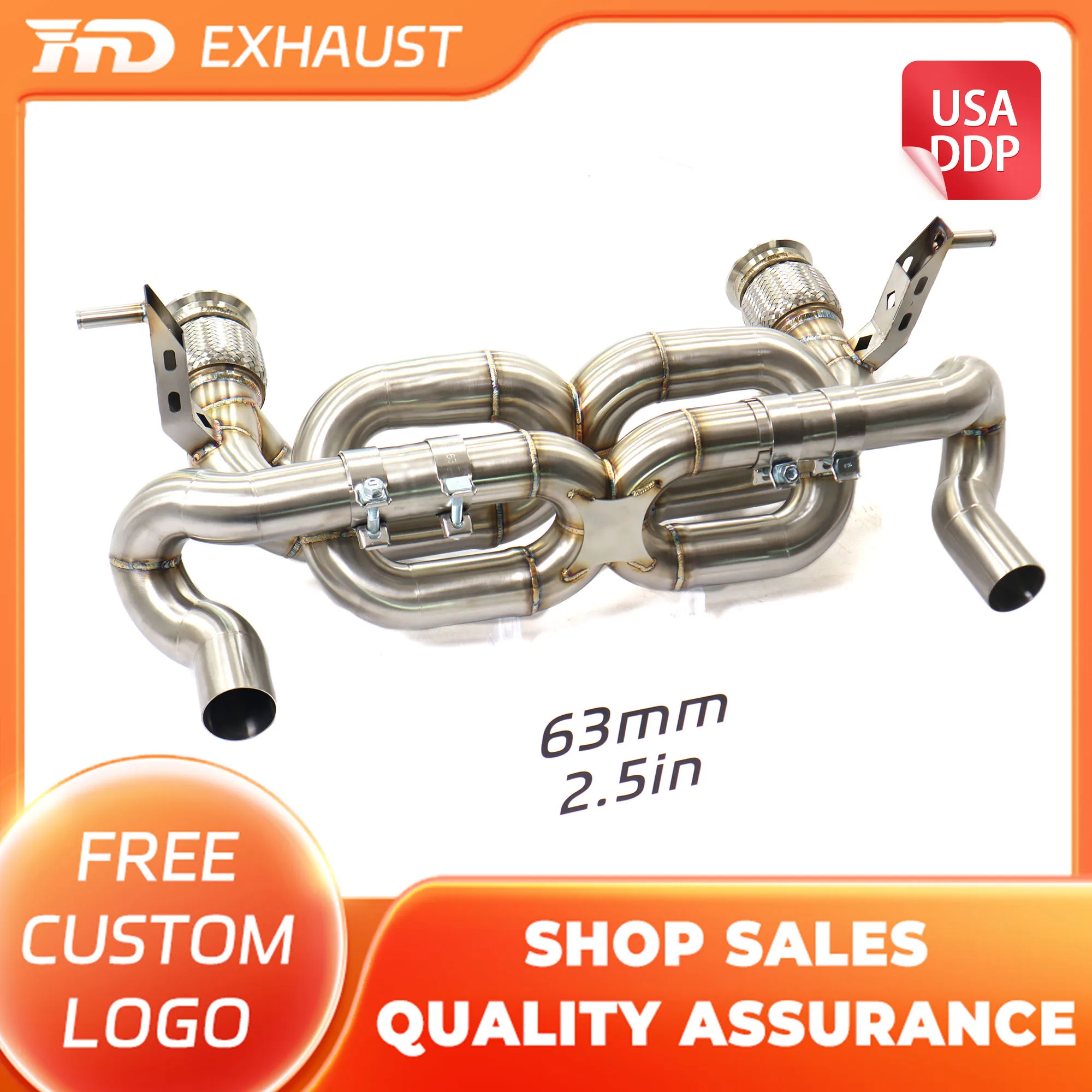 

HMD Exclusive Customization for Lamborghini Huracan EVO STO SS304 Catback Exhaust Double X-tube Design Without Valve