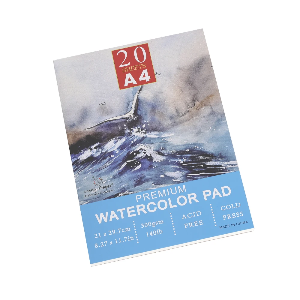 A3/A4/A5 Watercolor Pad, 140lb/300gsm, 20 Sheets | Cold-Pressed, Acid-Free, Artist Paper for Adults and Students - Painting, Gou