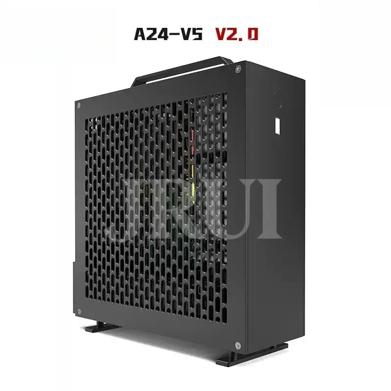 A24-V5 5L Mini Itx Desktop, Small Form Factor with Dual Slots and 1U Single Output for PC DIY Assembly
