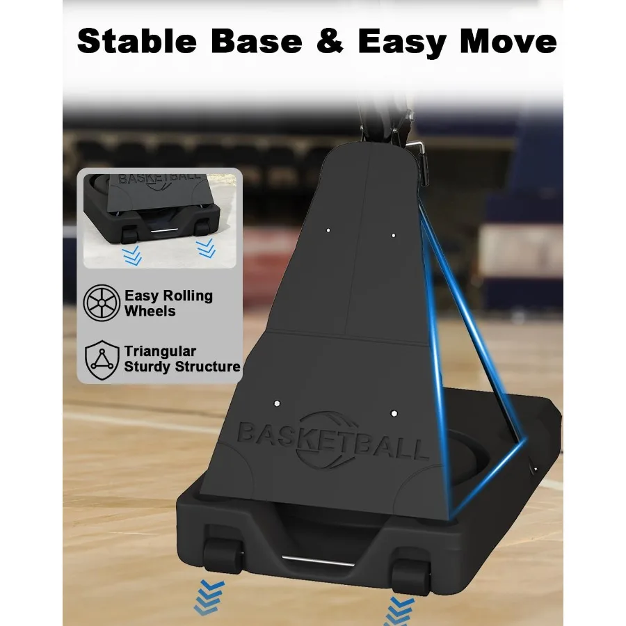 طوق كرة السلة في الهواء الطلق مع لوحة خلفية مقاومة للكسر مقاس 44/54 بوصة للممر السكني أو ساحة ارتفاع قابل للتعديل من 5.25 إلى #4