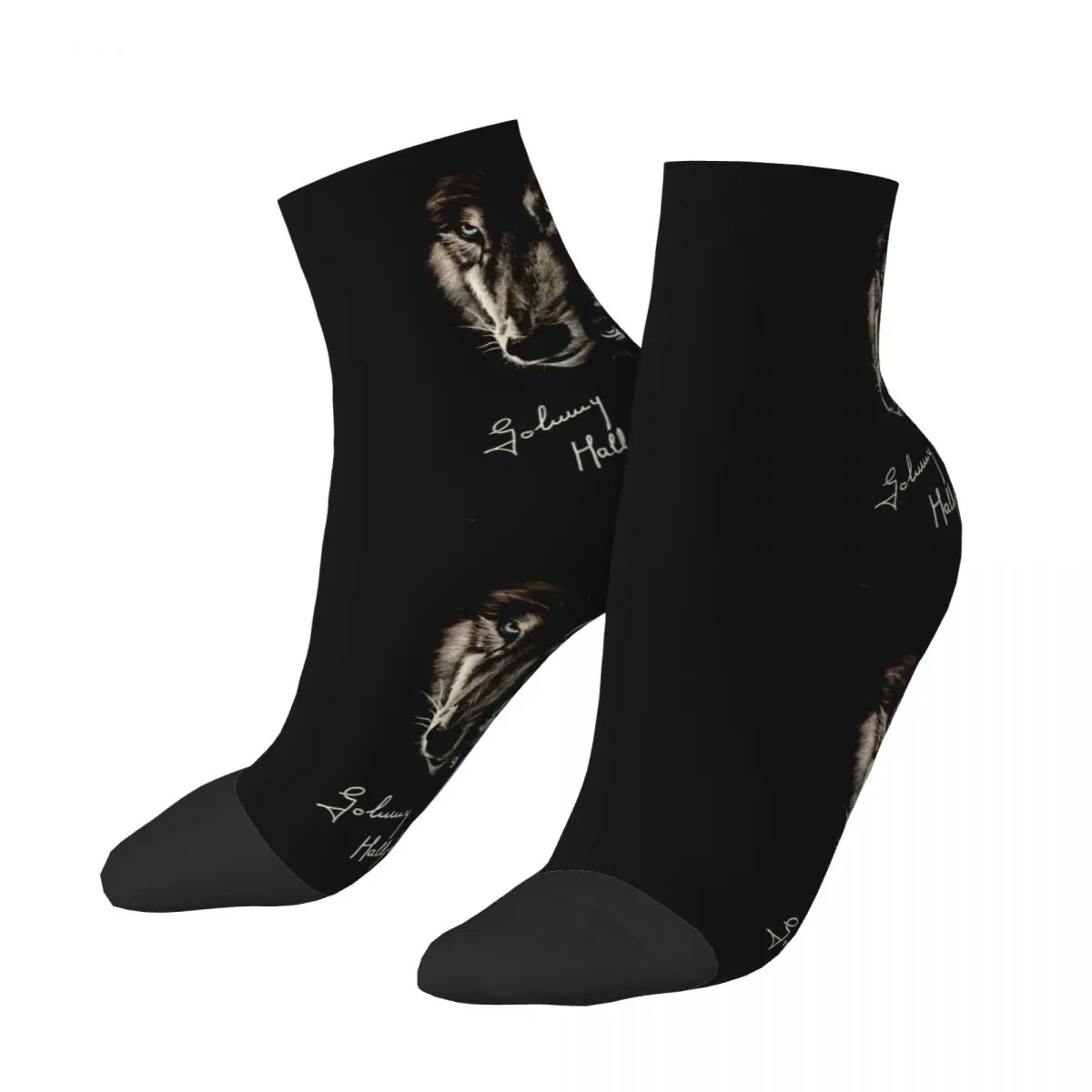 Johnny Hallyday And Mens Crew Socks Unisex Cute France Singer Rock Star Spring Summer Autumn Winter Dress Socks