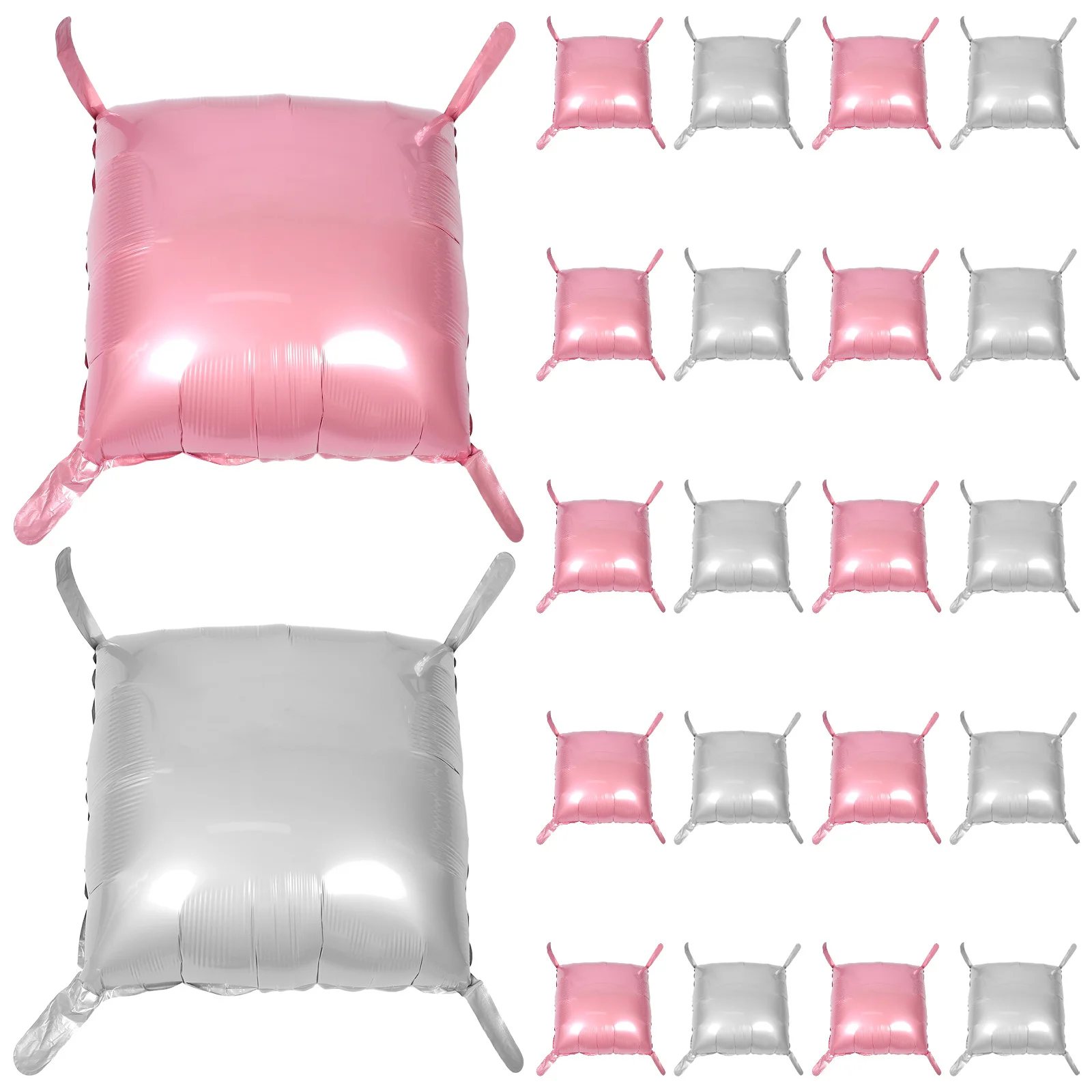 

25pcs Square Foil Balloons Double Sided Aluminum Balloon Wall Backdrop For Wedding Birthday Party Decoration Diy Tunnel Arch