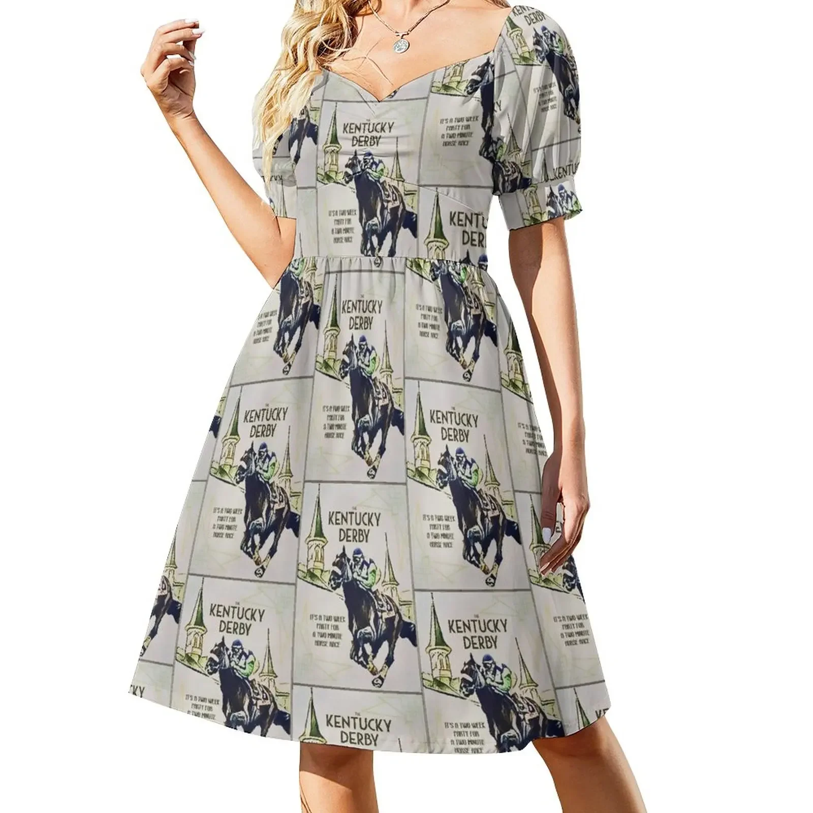 

It's Kentucky Derby Time Again! Short-Sleeved Dress dress for women 2025 Casual dresses