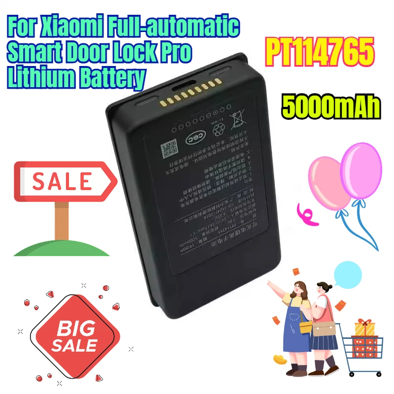 

5000mAh PT114765 for Xiaomi Full-automatic Smart Door Lock Pro Lithium Battery