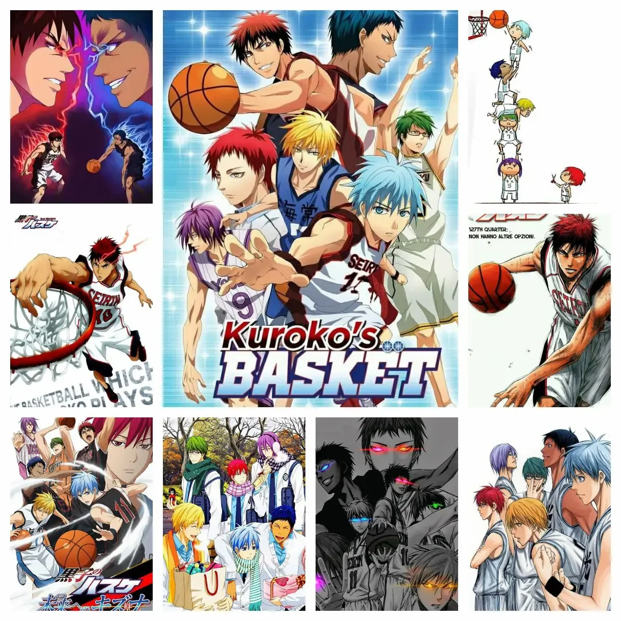 Póster de Kuroko No Basket, Anime, Pintura de Diamantes 5D DIY, Cuadrada y Redonda, Decoración Estética para el Hogar, Sala de Estar, Dormitorio, Bar