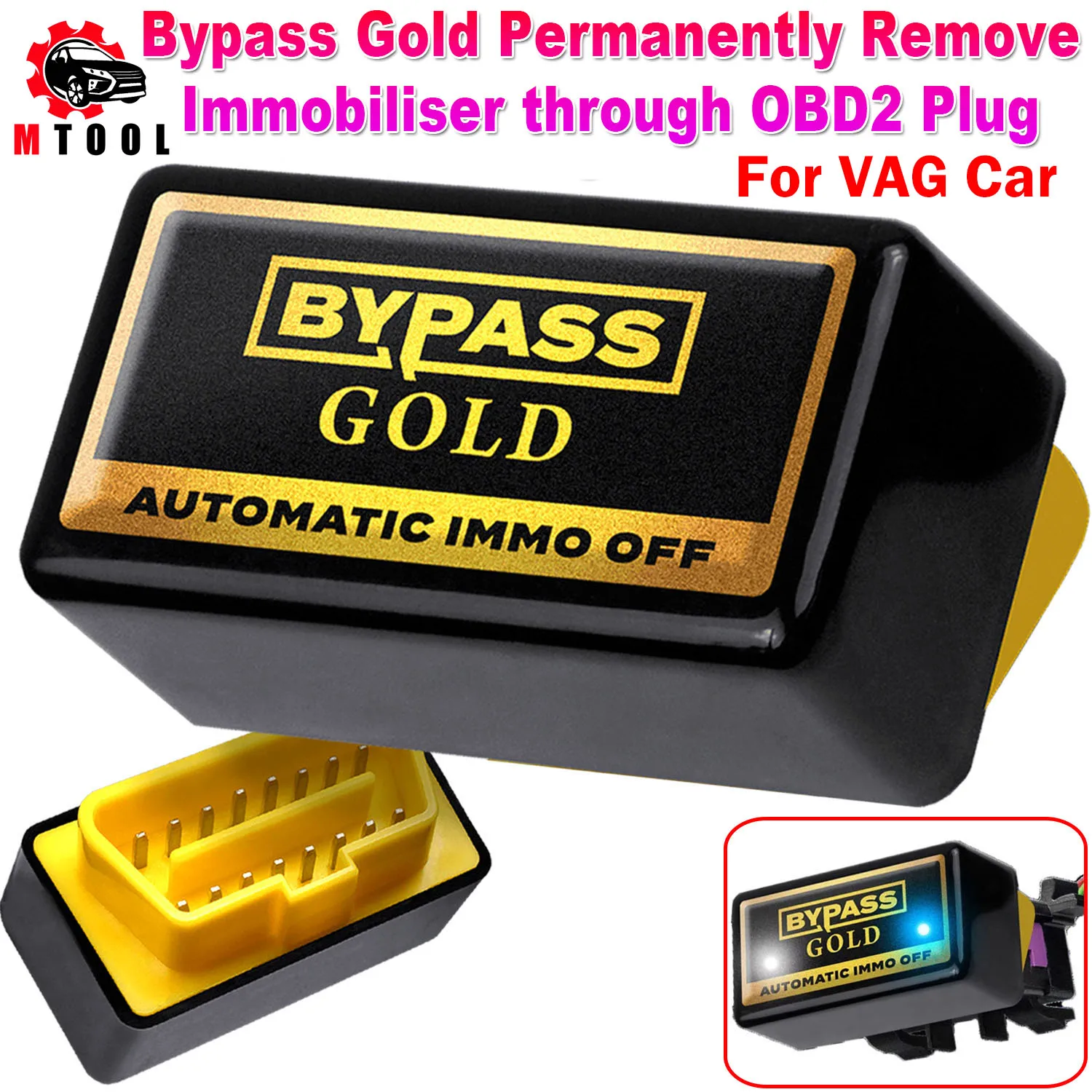 

Bypass Gold IMMO OFF Automatically Remove IMMO through OBD2 Plug For V-W VAG For Audi OBD2 Car Repair Essential Tool Immobiliser