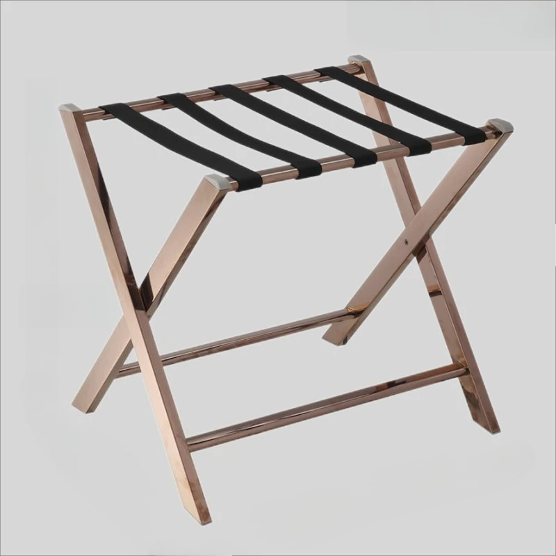 

Stainless Steel Luggage Rack Room Luggage Cabinet Vertical Shelf Foldable