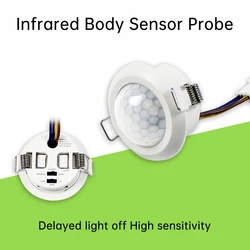 AC220V PIR Motion Sensor Switch Body Movements Activated Detector Light-sensing Delay Time Adjustable Infrared Switch