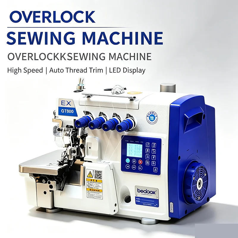 EX 900 Computerized Over Sewing Machine with Automatic Thread Cutting And Direct Drive Integrated Edge Cutting - New Model