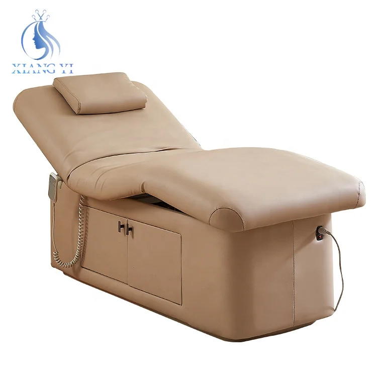 Beauty Salon Curved Lash Recliner Spa Facial Cosmetic Massage Table Electric Beauty Bed