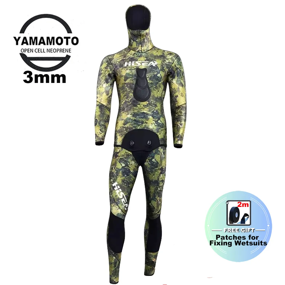 Wetsuits Men Spearfishing Suit Diving  3mm Open Cell Wetsuit  Wet  Neoprene Camouflage