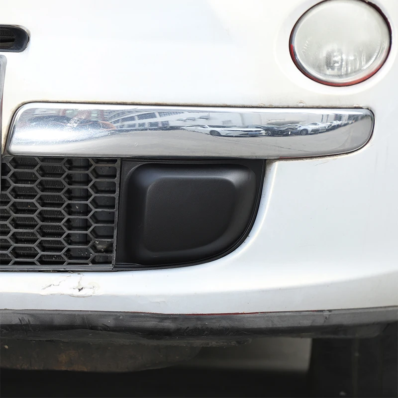 

1piece set ABS Black For Fiat 500 2007-2015 car front bumper fog light cover Car exterior replacement accessories OE: 1SD60KX7AB