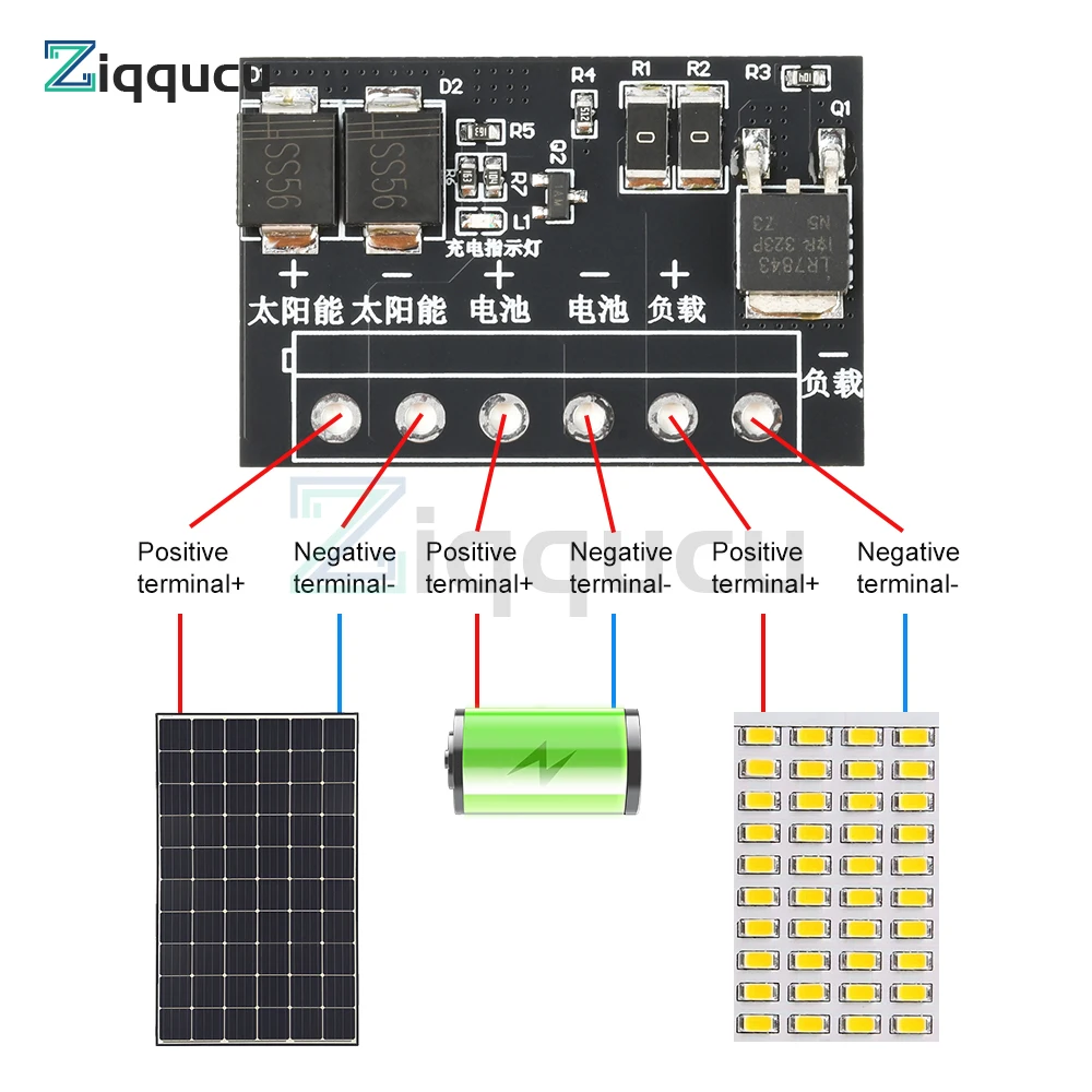 

DC 6-45V Solar Street Light Control Board LED Light Fully Automatic Solar Light Driver Control Board
