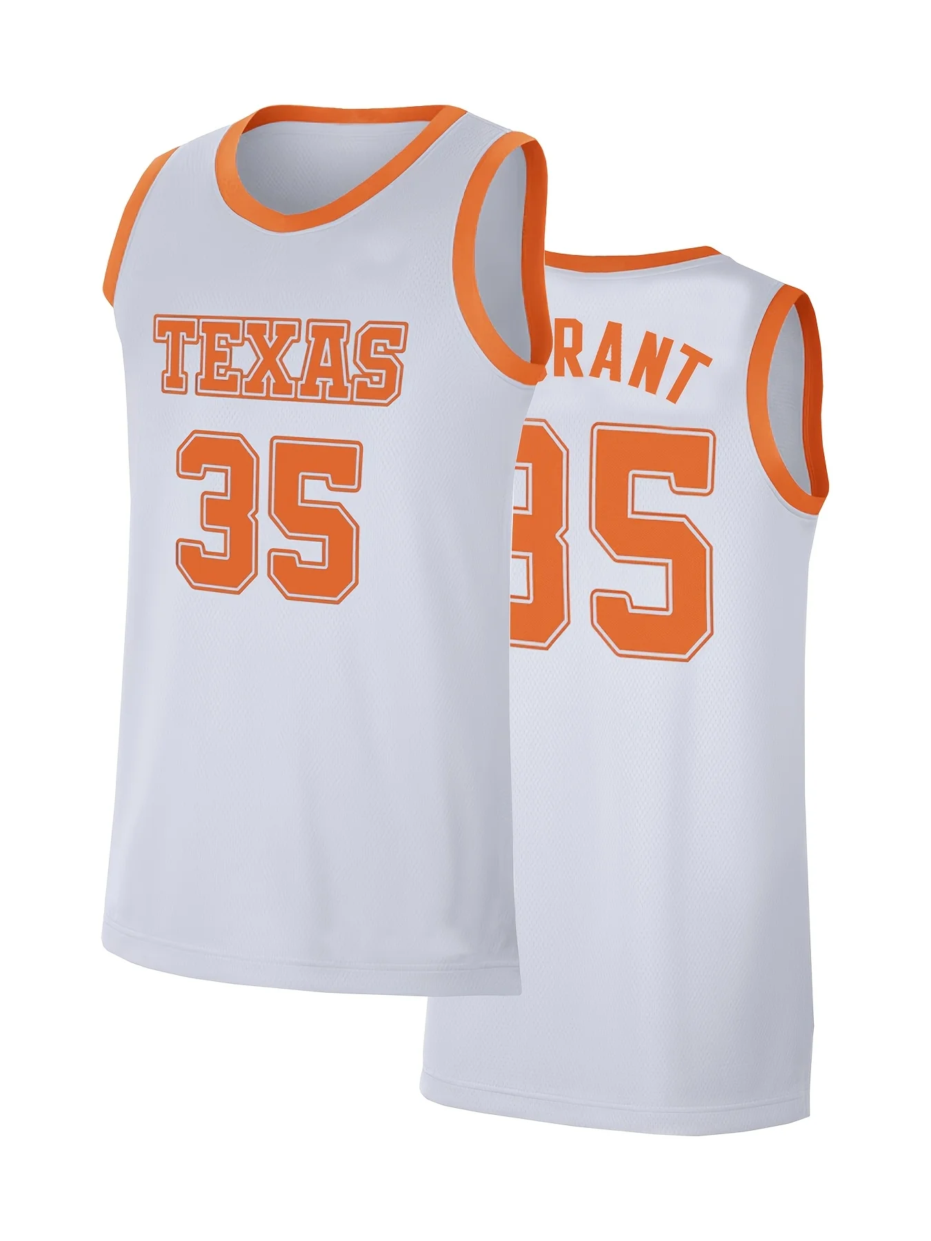 

Мужской # 35 _Texas_ Баскетбольная майка с вышивкой и круглым вырезом, спортивная рубашка без рукавов для тренировок и соревнований, удобная майка