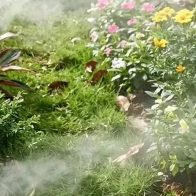 Outdoor Water Fog Sprayer System for Garden For Greenhouse Misting Kit with Adjustable Brass Nozzles 120m Tubing