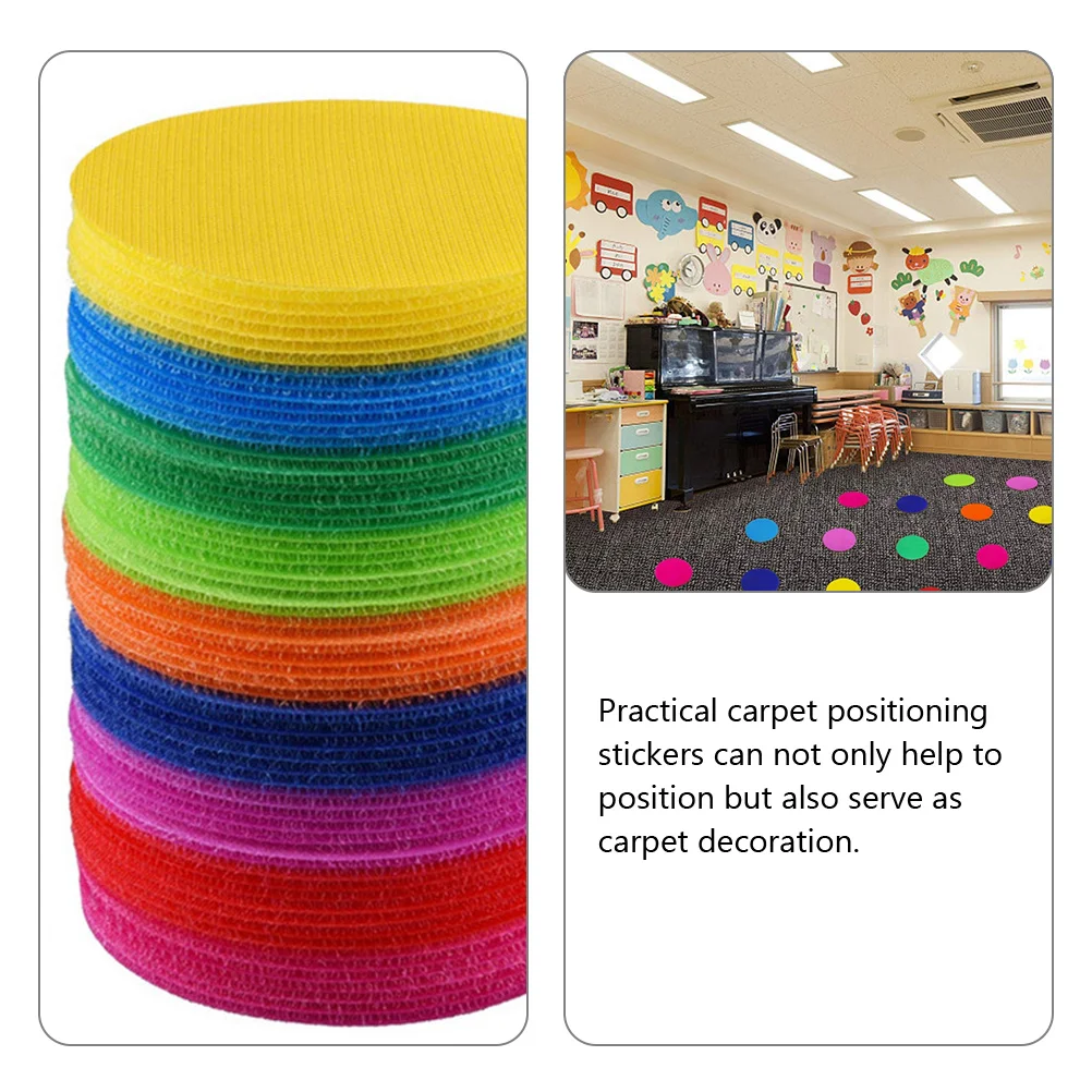 

50Pcs Carpet Markers Floor Spots for Preschool Kindergarten Classroom Nylon Reusable Carpet Spot Stickers Teacher