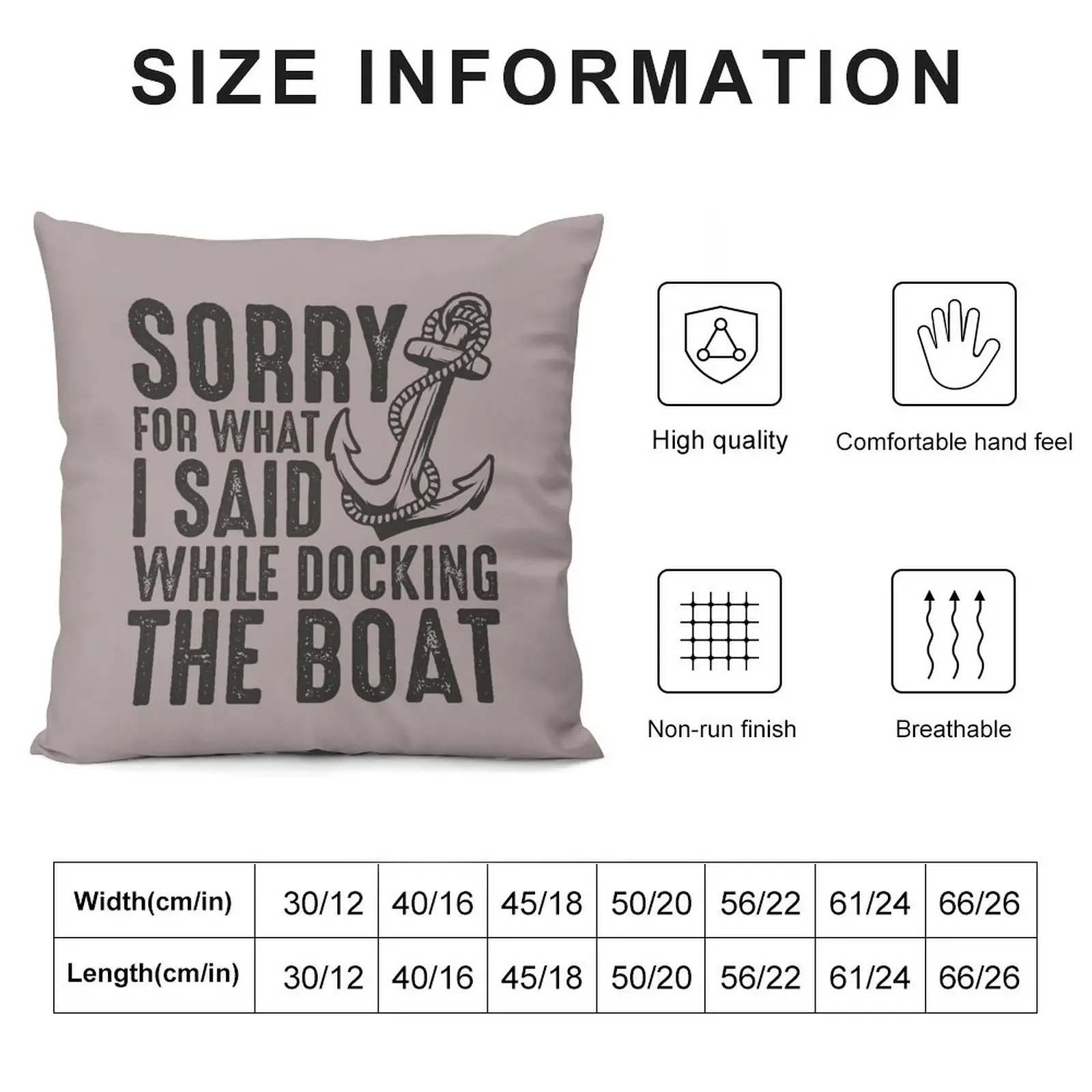 Sorry for what I said while docking the boat funny sailing quote Throw Pillow christmas ornaments 2025 Pillowcase Cushion pillow