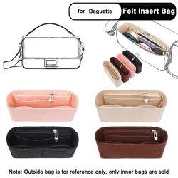 Felt Inner Bag Durable Multi-Pocket Storage Bags Bag Organizer Travel Handbag Organizer for Baguette