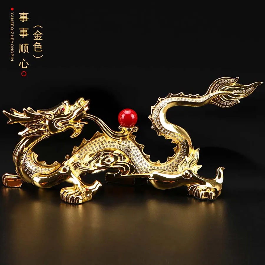 HOME OFFICE Company SHOP CAR TOP Efficacious Money Drawing thriving business Diamonds Royal Dragon FENG SHUI brass statue